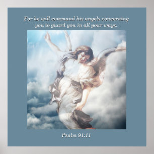 Denn er wird seine Engel in Bezug auf dich beherrs Poster