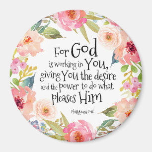 Denn Gott arbeitet in dir Magnet