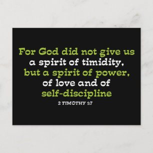 Denn Gott gab uns keinen Geist der Züchtigkeit Postkarte