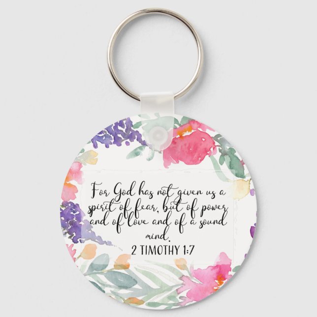 Denn Gott hat uns keinen Geist der Angst gegeben Schlüsselanhänger (Vorderseite)