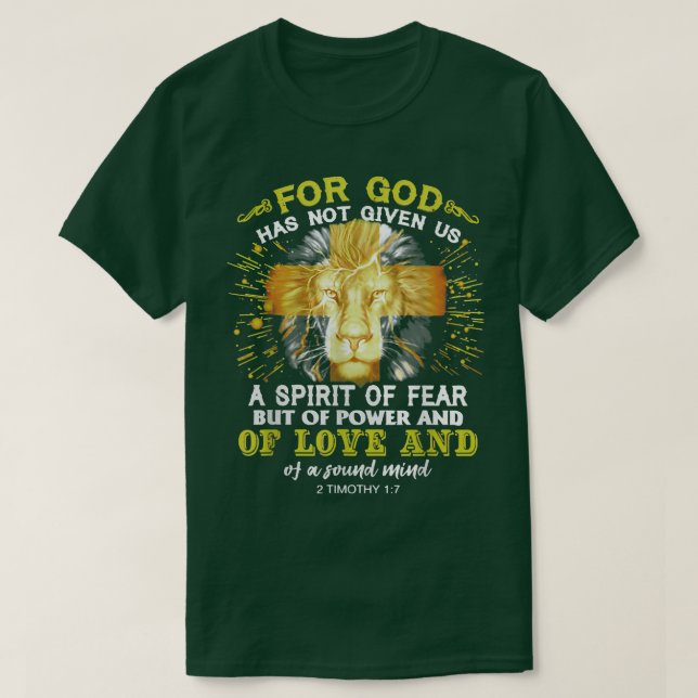 Denn Gott hat uns keinen Geist der Angst gegeben,  T-Shirt (Design vorne)