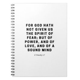Denn Gott hat uns nicht gegeben | 2 Timothy 1:7 Notizblock