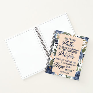 Denn ich kenne die Pläne, die ich für Sie Bible Jo Notizbuch