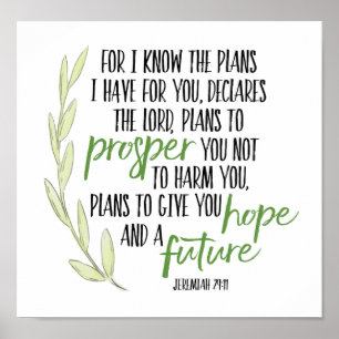 Denn ich kenne die Pläne, die ich für Sie habe Dru Poster