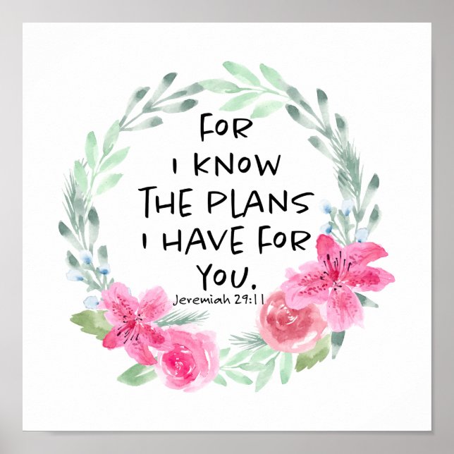 Denn ich kenne die Pläne, die ich für Sie habe Poster (Vorne)