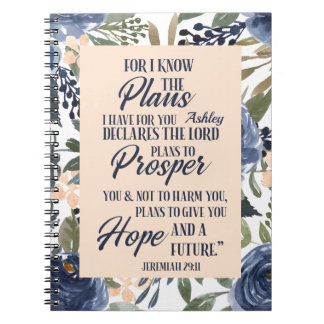 Denn ich kenne die Pläne, die ich für Sie Personal Notizblock