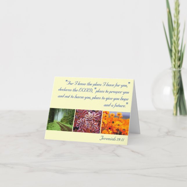 Denn ich kenne die Pläne.. Notecard. Karte (Vorderseite)