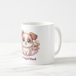 "Denn ist ein vierbeiniges Wort" Niedliche Puppy-C Kaffeetasse