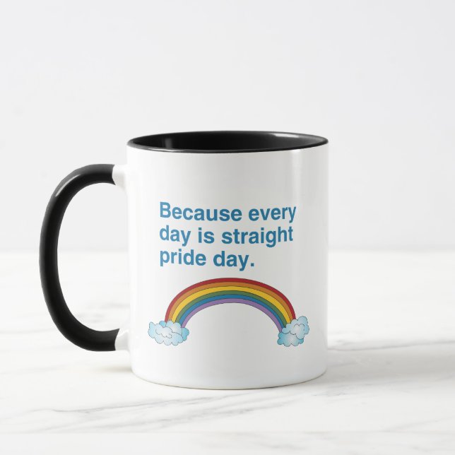 Denn jeder Tag ist Straight Pride Day Tasse (Links)