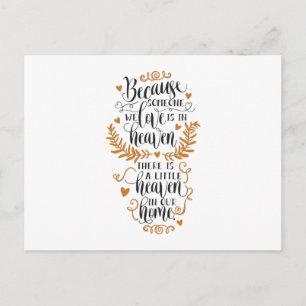 Denn jemand, den wir Liebe haben, ist im Himmel Postkarte