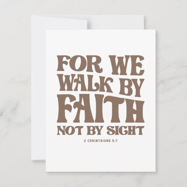 Denn wir gehen durch den Glauben nicht durch den B Mitteilungskarte (Vorderseite)