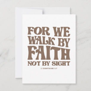 Denn wir gehen durch den Glauben nicht durch den B Mitteilungskarte