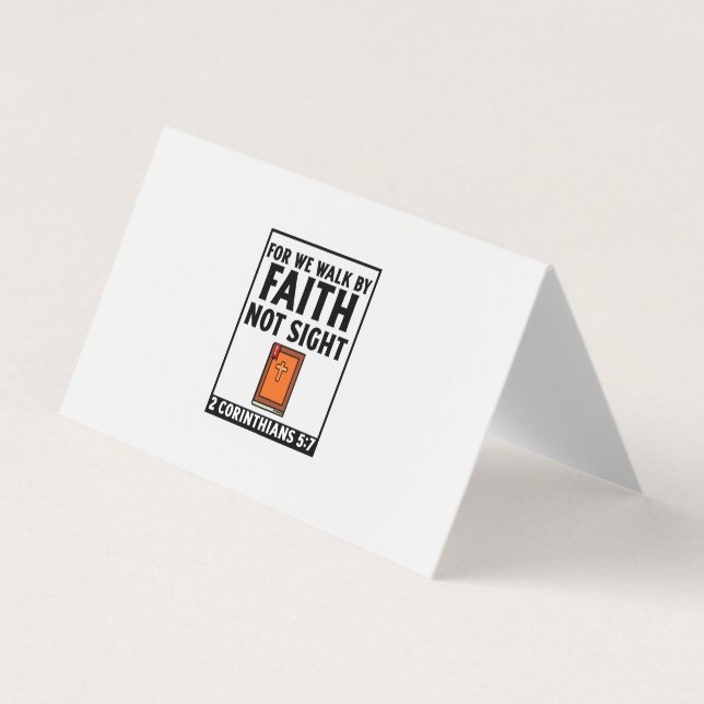 Denn wir gehen durch den Glauben und durch den chr Visitenkarten (Vorderseite)