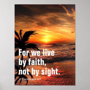 Denn wir leben durch Glauben und nicht durch Sehen Poster