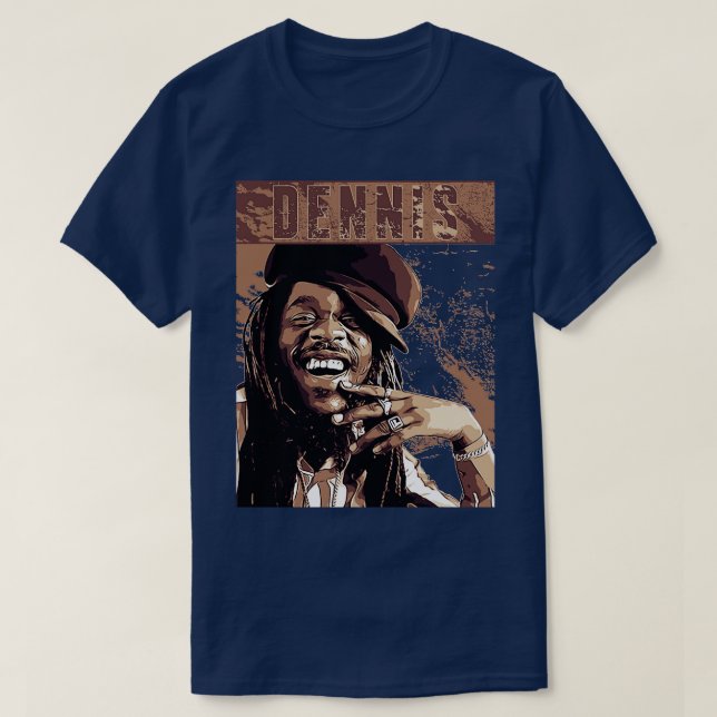 Dennis Brown Brown Vintag T-Shirt (Design vorne)