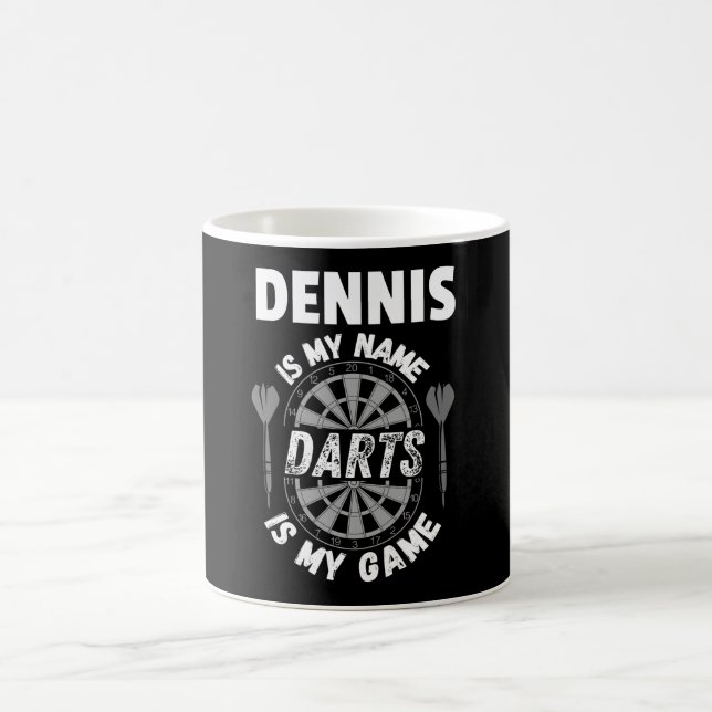 Dennis darts fan personalisiert name kaffeetasse (Mittel)