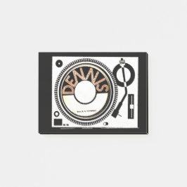 DENNIS-TURNTABLE POST-IT KLEBEZETTEL