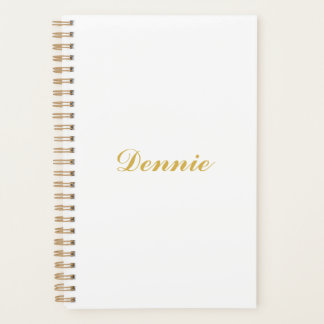 Dennis Typography Goldschrift personalisiertes Ges Planer