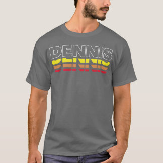 Dennis Vorname Lustig Vintage Sonnenuntergang Denn T-Shirt