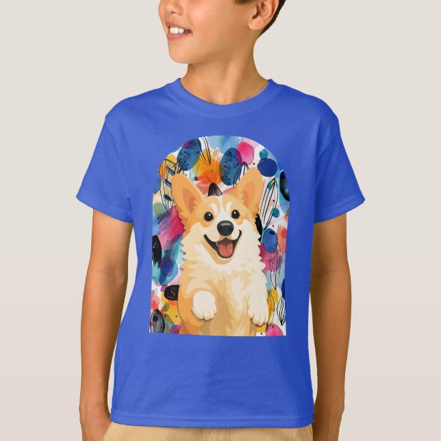 DENNY Corgi - ArtMuse Collection Jugend  T-Shirt (Vorderseite)