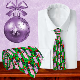 Dense Overall Pattern of Advent Candles Krawatte