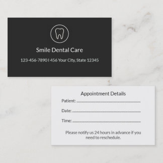 Dental Appointment Card for Medical Clinics Terminkarte