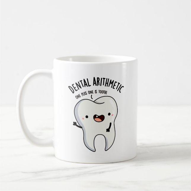 Dental Arithmetic Funny Tooth Puff Kaffeetasse (Links)