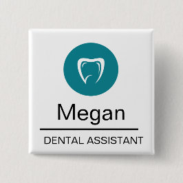 Dental Assistant Custom Tooth Logo Button