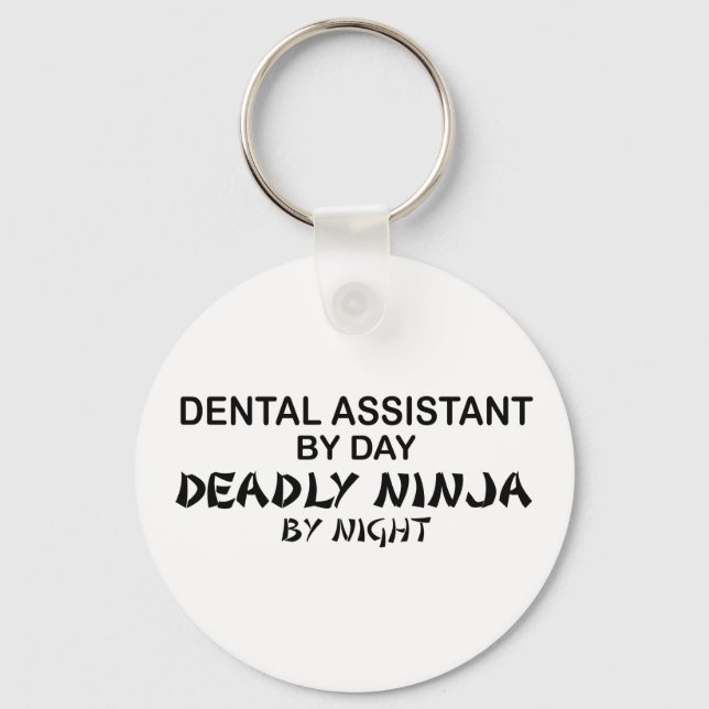 Dental Assistant Deadly Ninja Schlüsselanhänger (Vorderseite)