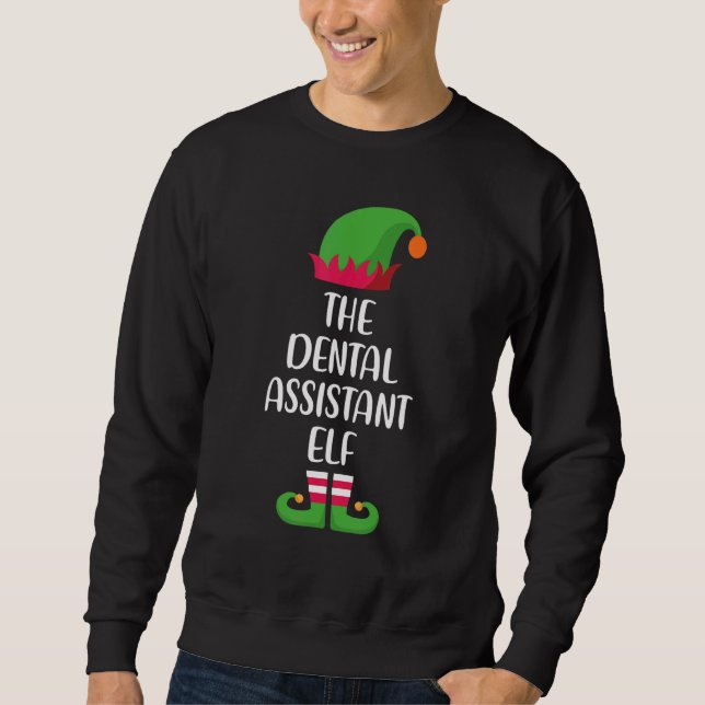 Dental Assistant Elf Family Matching Group Christm Sweatshirt (Vorderseite)
