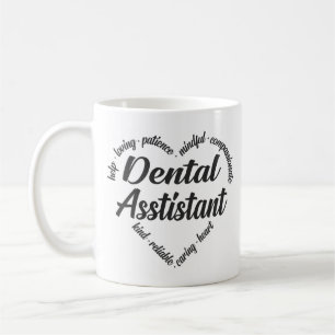 Dental Assistant Heart Word Cloud Kaffeetasse