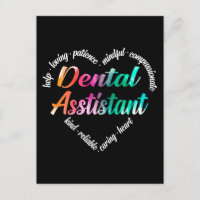 Dental Assistant Heart Word Cloud Watercolor