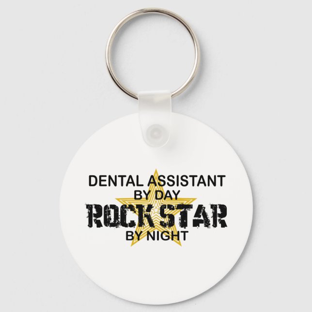 Dental Assistant Rock Star Schlüsselanhänger (Vorderseite)