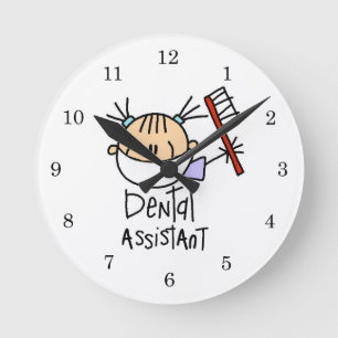Dental Assistant Runde Wanduhr