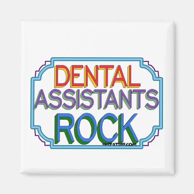 Dental Assistants Rock Magnet (Vorne)