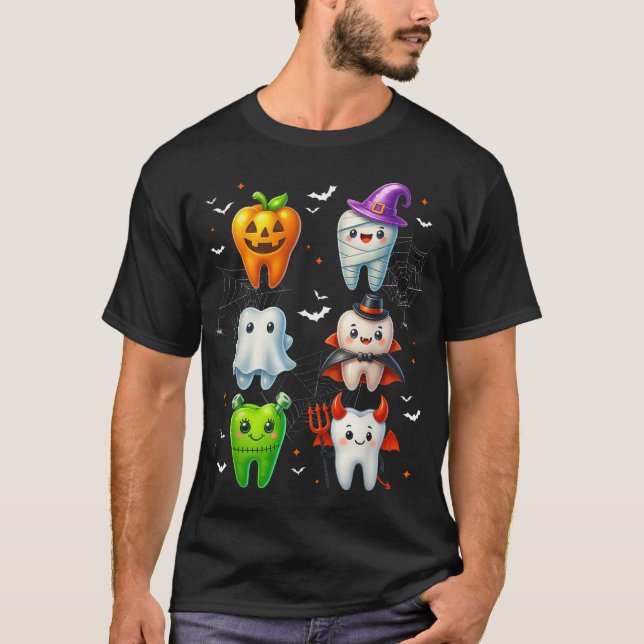 Dental Boo Crew zisst Halloween-Kostüme T-Shirt (Vorderseite)