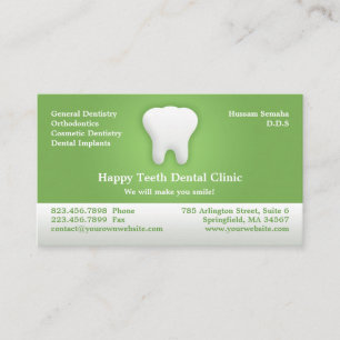 Dental Business Card mit Terminabsprache Terminkarte