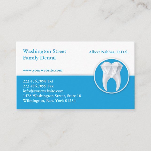 Dental Business Card mit Terminabsprache Terminkarte (Vorderseite)