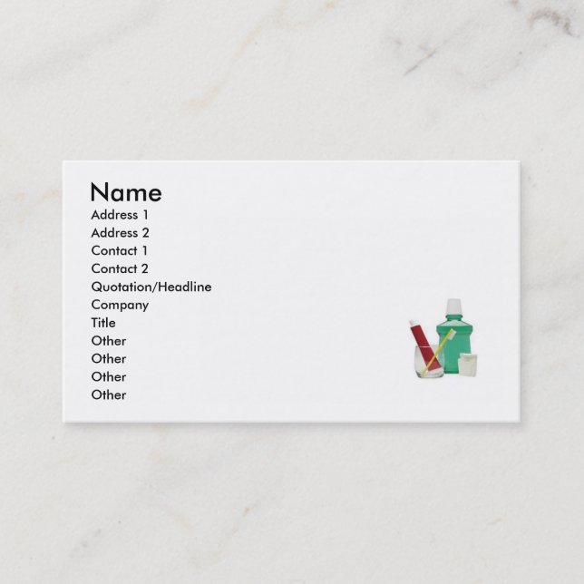 Dental Business Card Visitenkarte (Vorderseite)