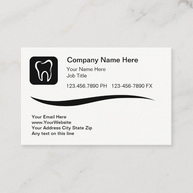 Dental Business Cards für moderne Standlogo Visitenkarte (Vorderseite)