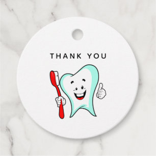 Dental Care Happy Tooth mit Toothbrush Vielen Dank Geschenkanhänger
