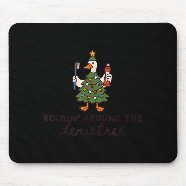 Dental Christmas Hygienist Holiday Dentist Denistr Mousepad (Vorne)