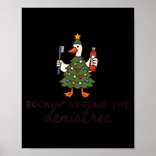 Dental Christmas Hygienist Holiday Dentist Denistr Poster (Vorne)