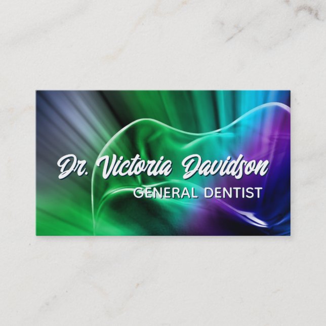 Dental Clinic Tooth Fragment Business Card Visitenkarte (Vorderseite)
