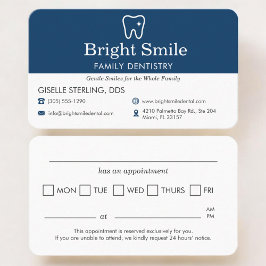 Dental Clinic Visit Reminder Appointment Visitenkarte