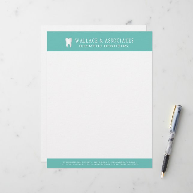 Dental Company Letterhead Briefbogen (Vorderseite/Rückseite Beispiel)