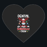 Dental Crew Rentier and Tooth Christmas 2020 Herz-Aufkleber<br><div class="desc">Dental Crew Rentier and Tooth Christmas 2020</div>