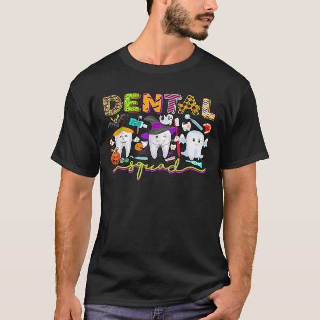 Dental Dentist Halloween Boos Crew Funny Costume15 T-Shirt (Vorderseite)