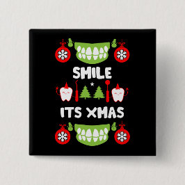 Dental Doctor Xmas Button