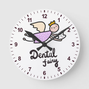 Dental Fairy Runde Wanduhr